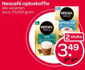 Spar Nescafé oploskoffie 70/165 gram aanbieding