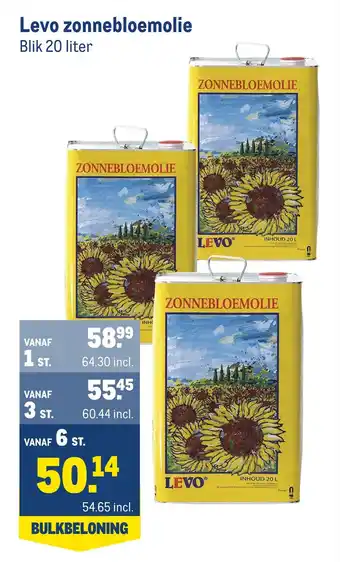 Makro Levo zonnebloemolie aanbieding