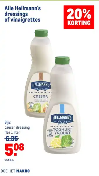 Makro Alle hellmann's dressings of vinaigrettes aanbieding