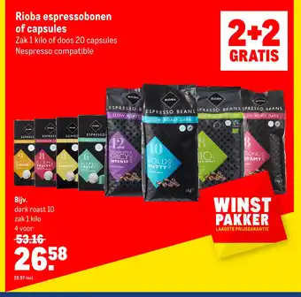 Makro Rioba espressobonen of capsules aanbieding