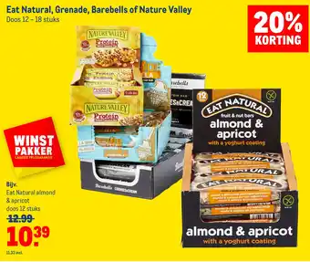 Makro Eat natural, grenade, barebells of nature valley aanbieding