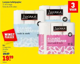 Makro Luxana toiletpapier aanbieding