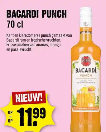 Dirck 3 BACARDI PUNCH 70 cl aanbieding