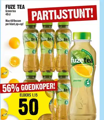 Dirck 3 FUZE TEA Green tea 40 cl aanbieding