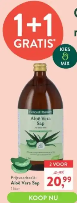 Holland & Barrett Aloë Vera Sap 1 liter aanbieding