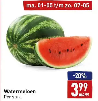 ALDI Watermeloen aanbieding