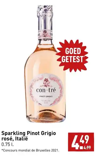 ALDI Sparkling Pinot Grigio rosé, Italië 0.75 l. aanbieding