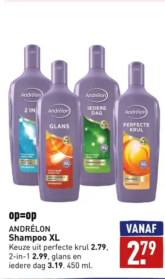 ALDI Andrélon Shampoo XL perfecte krul aanbieding