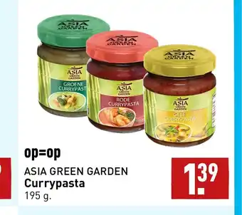 ALDI ASIA GREEN GARDEN Currypasta 195 g. aanbieding