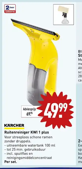 ALDI KÄRCHER Ruitenreiniger KWI 1 plus aanbieding