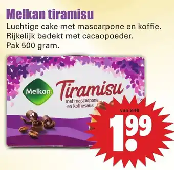 Dirk Melkan Tiramisu 500g aanbieding