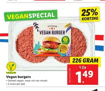 Lidl Vegan burgers 226 gram aanbieding