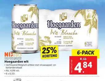 Lidl Hoegaarden wit 6 x 0,33 l aanbieding