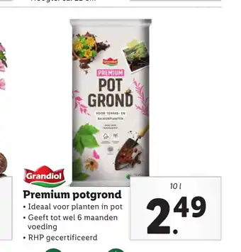 Lidl Grandiol Premium potgrond 10 l aanbieding