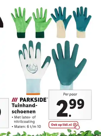 Lidl III PARKSIDEⓇ Tuinhand- schoenen aanbieding