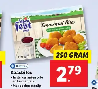 Lidl Diepvries Kaasbites 250 gram aanbieding