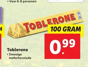 Lidl Toblerone 100 gram aanbieding