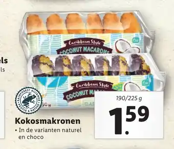 Lidl Kokosmakronen 190/225 g aanbieding