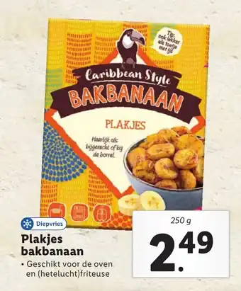 Lidl Plakjes bakbanaan 250 g aanbieding