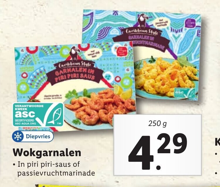 Diepvries Wokgarnalen 250 g aanbieding bij Lidl