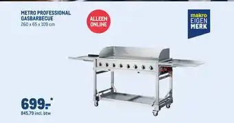 Makro Metro professional gasbarbecue aanbieding