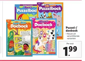 Lidl Puzzel-/ doeboek aanbieding