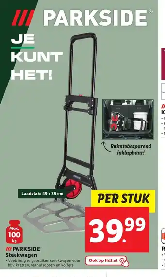 Lidl /// PARKSIDEⓇ Steekwagen aanbieding