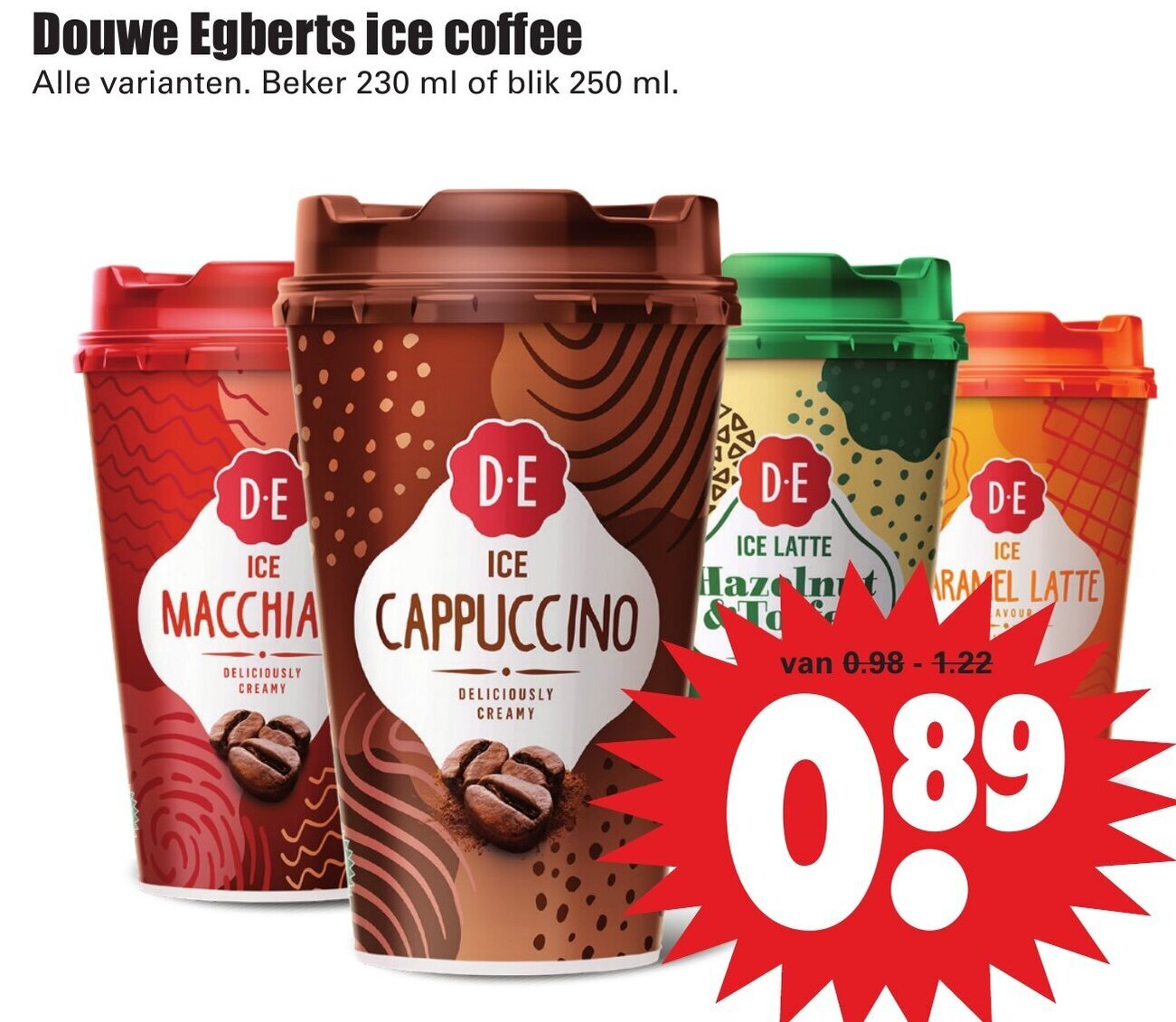Douwe Egberts Ice coffee 230/250ml aanbieding bij Dirk