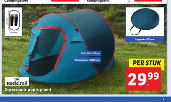 Lidl Rocktrail 2-persoons pop-up tent aanbieding