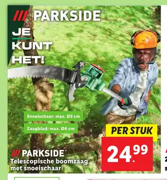 Lidl PARKSIDE Telescopische boomzaag met snoeischaar aanbieding