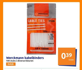Action Werckmann kabelbinders aanbieding