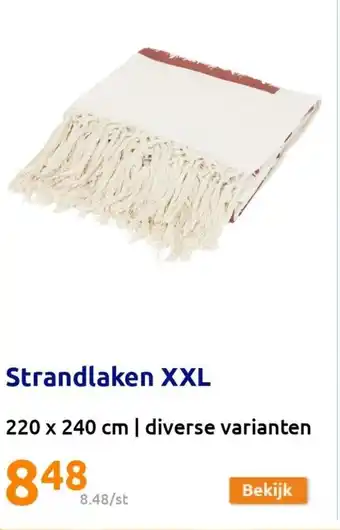 Action Strandlaken XXL 220 x 240 cm aanbieding