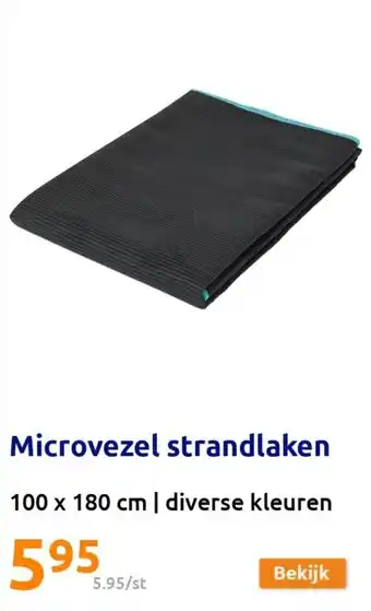 Action Microvezel strandlaken aanbieding