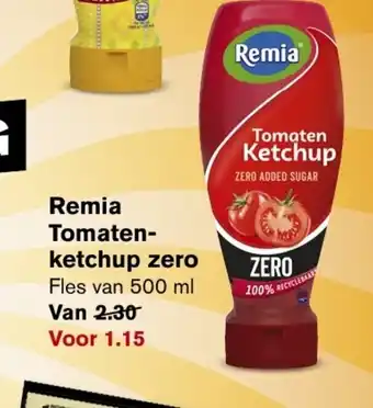 Hoogvliet Remia Tomaten-ketchup zero 500ml aanbieding