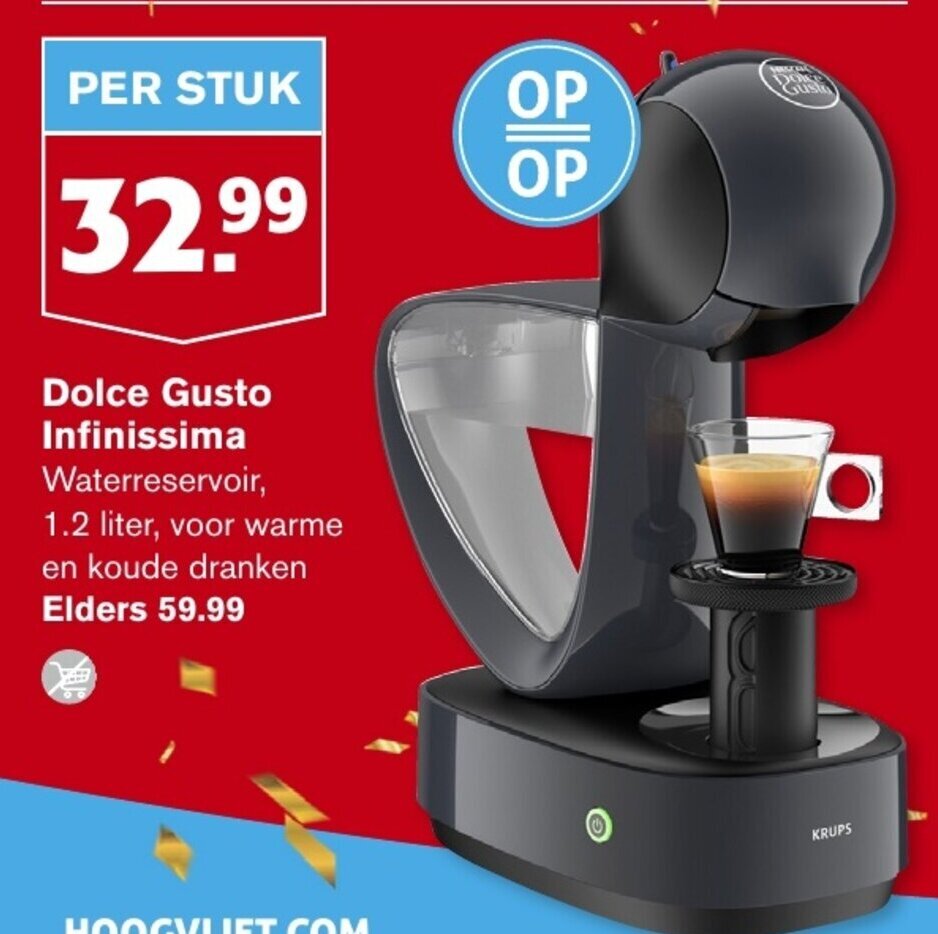 Dolce Gusto Infinissima aanbieding bij Hoogvliet