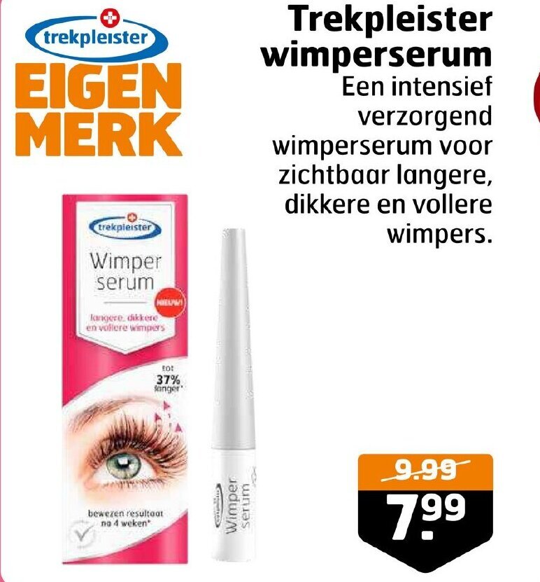 Trekpleister wimperserum aanbieding bij Trekpleister
