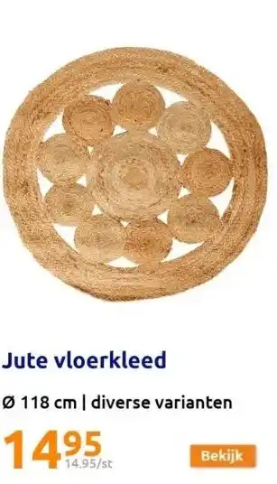 Action Jute vloerkleed aanbieding