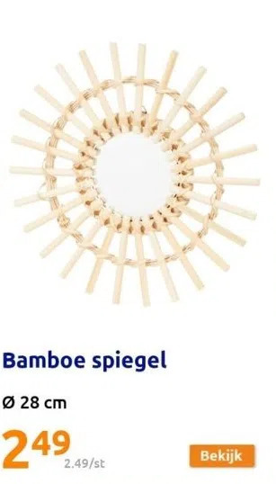 Action Bamboe spiegel aanbieding