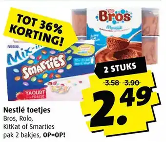 Boni Nestlé toetjes aanbieding