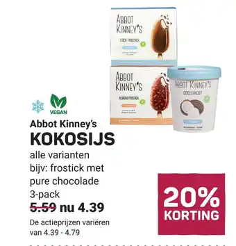 Ekoplaza Abbot kinney's kokosijs aanbieding