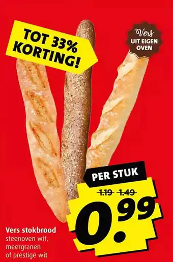 Boni Vers stokbrood aanbieding