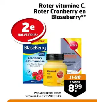 Trekpleister Roter vitamine C, Roter Cranberry en Blaseberry** aanbieding