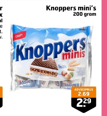 Trekpleister Knoppers mini's 200 gram aanbieding
