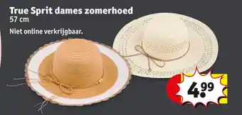 Kruidvat True Sprit dames zomerhoed 57 cm aanbieding