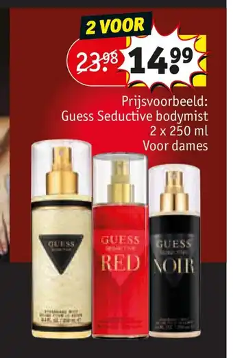 Kruidvat Guess Seductive bodymist aanbieding