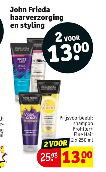 Kruidvat John Frieda haarverzorging en styling Prijsvoorbeeld: shampoo Profiller+ Fine Hair aanbieding