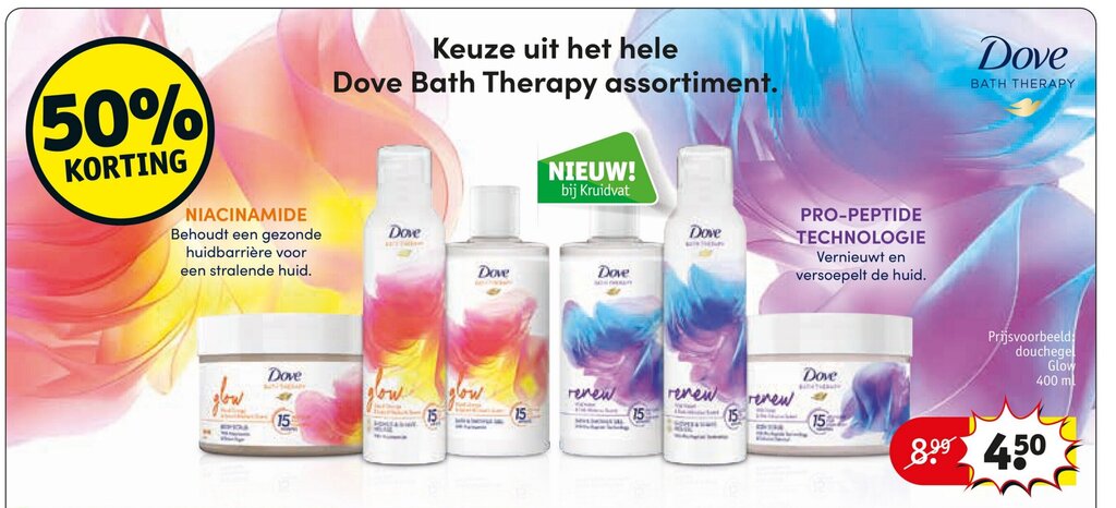 Dove Bath Therapy assortiment. aanbieding bij Kruidvat