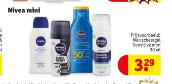 Kruidvat Nivea mini Prijsvoorbeeld: Men scheergel Sensitive mini 30 ml aanbieding