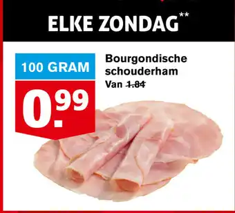 Hoogvliet Bourgondische schouderham 100g aanbieding