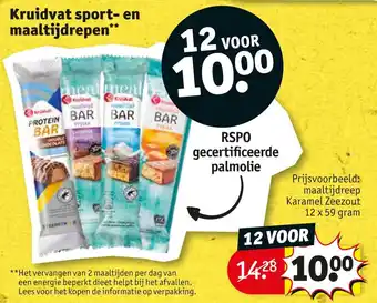 Kruidvat Kruidvat sport- en maaltijdrepen** aanbieding